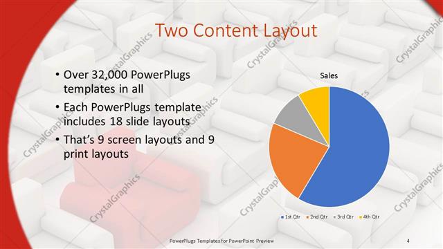 Two Content presentation slide layout