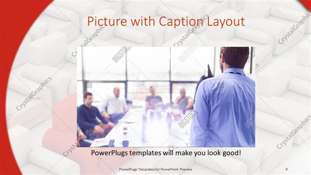 Picture with Caption presentation slide layout