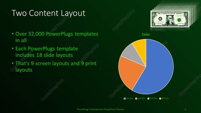 Two Content presentation slide layout