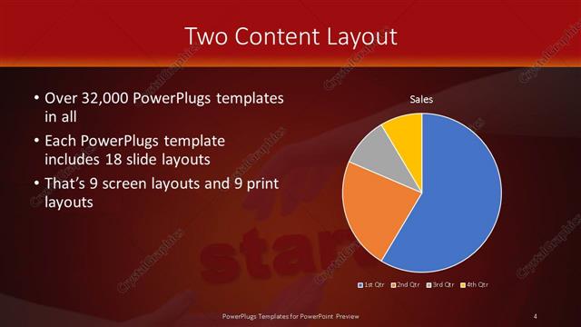 Two Content presentation slide layout