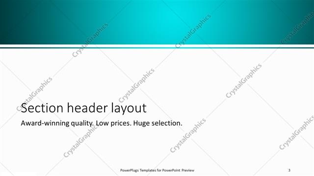 Section Header presentation slide layout