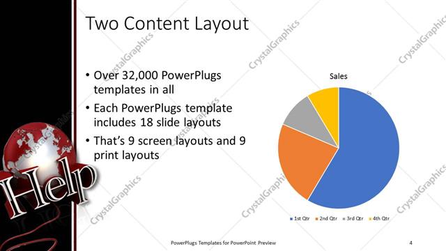 Two Content presentation slide layout