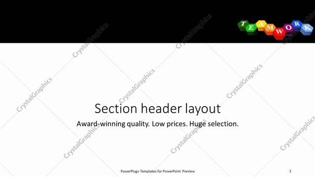 Section Header presentation slide layout