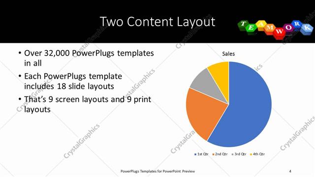 Two Content presentation slide layout