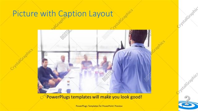 Picture with Caption presentation slide layout