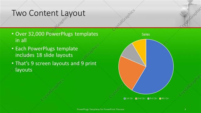 Two Content presentation slide layout