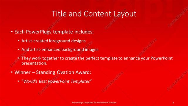 Title and Content presentation slide layout
