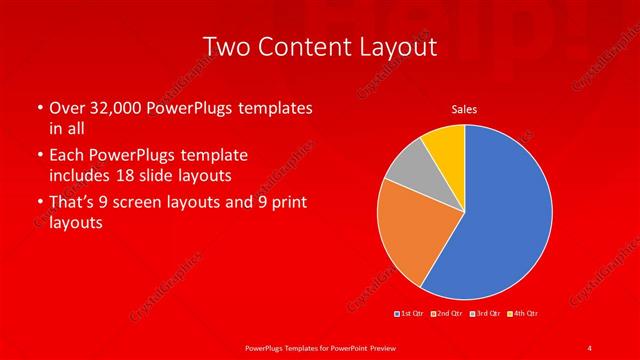 Two Content presentation slide layout