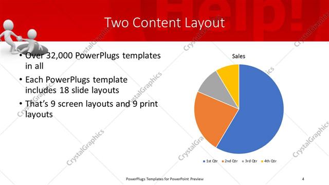 Two Content presentation slide layout