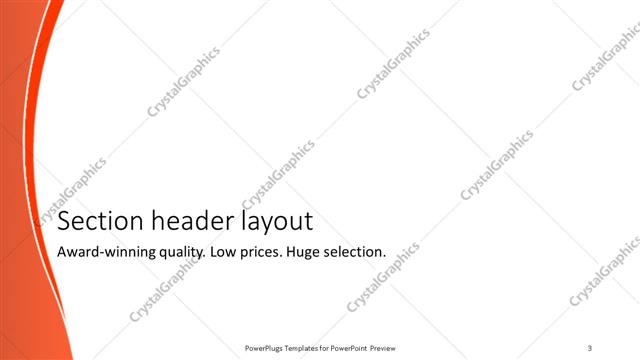 Section Header presentation slide layout