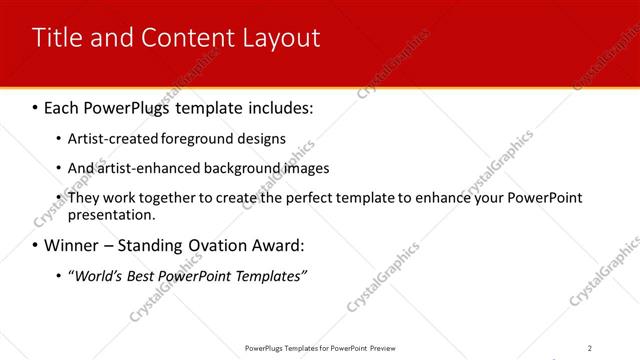Title and Content presentation slide layout