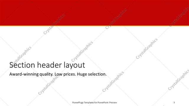 Section Header presentation slide layout