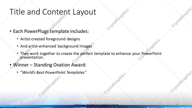 Title and Content presentation slide layout