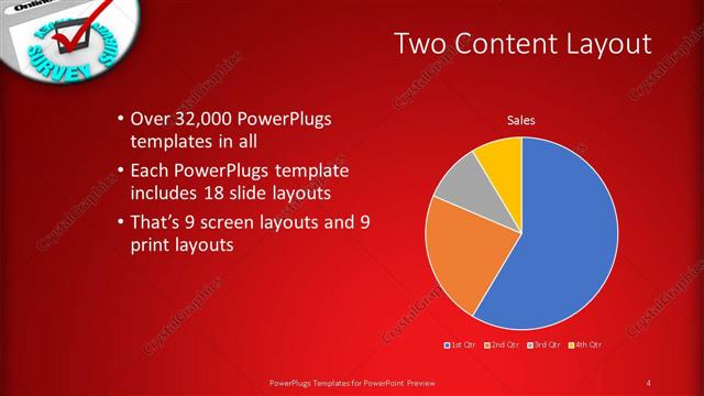 Two Content presentation slide layout