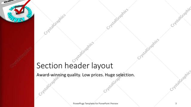 Section Header presentation slide layout
