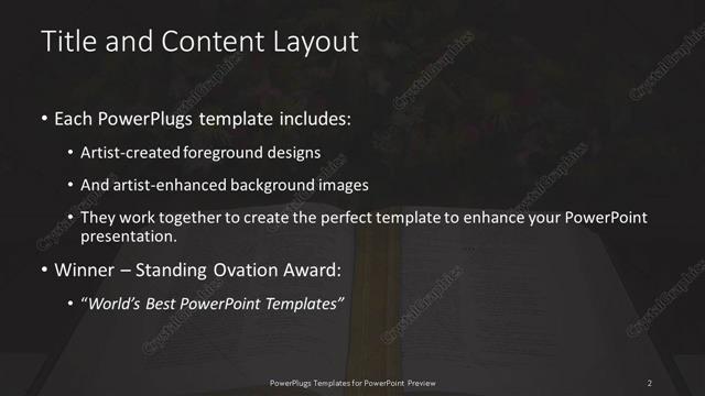 Title and Content presentation slide layout