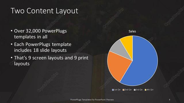 Two Content presentation slide layout