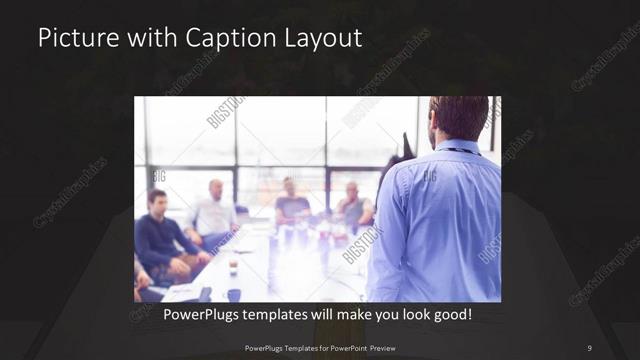 Picture with Caption presentation slide layout
