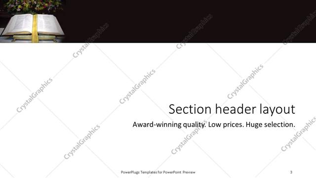 Section Header presentation slide layout