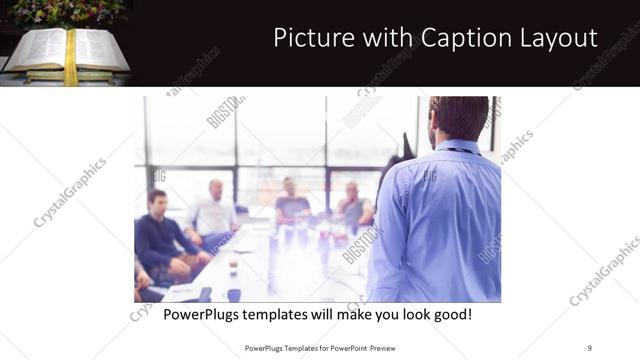 Picture with Caption presentation slide layout
