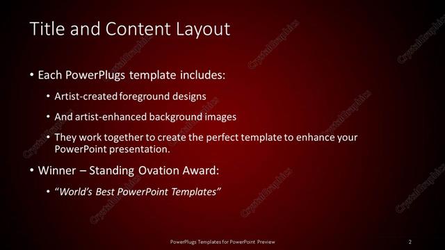 Title and Content presentation slide layout