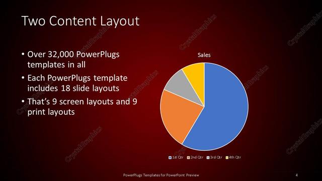 Two Content presentation slide layout
