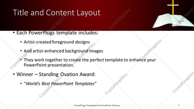 Title and Content presentation slide layout