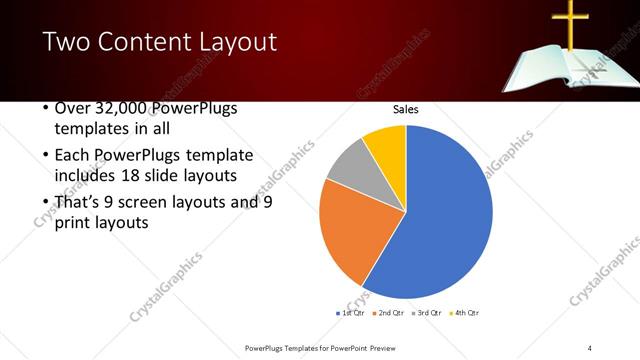 Two Content presentation slide layout