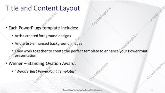 Title and Content presentation slide layout