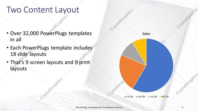 Two Content presentation slide layout