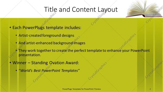 Title and Content presentation slide layout