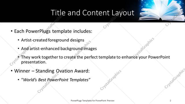 Title and Content presentation slide layout