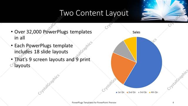 Two Content presentation slide layout