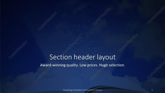 Section Header presentation slide layout