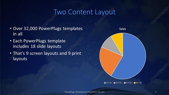 Two Content presentation slide layout