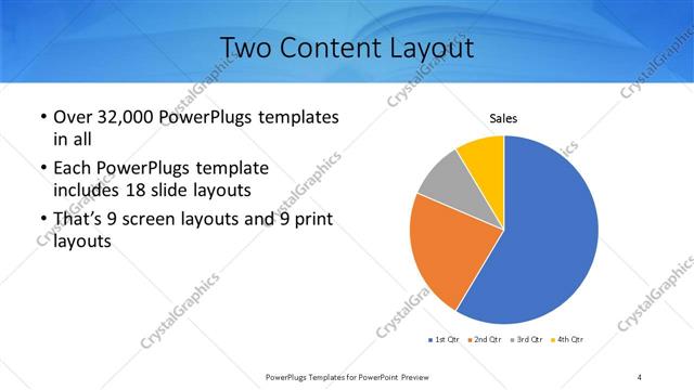 Two Content presentation slide layout