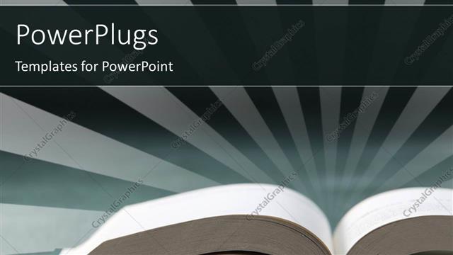  Presentation with book - Open book with rays in background