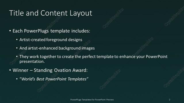 Title and Content presentation slide layout