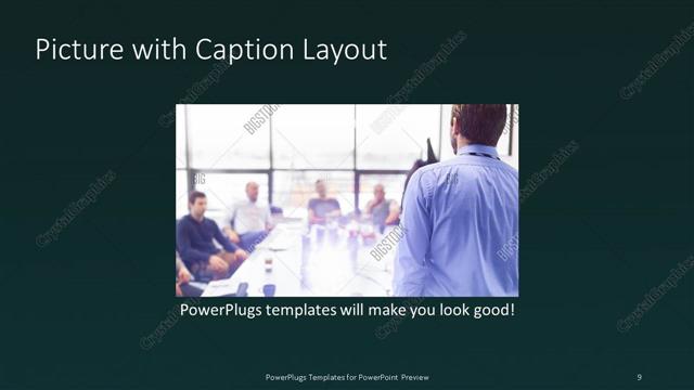 Picture with Caption presentation slide layout