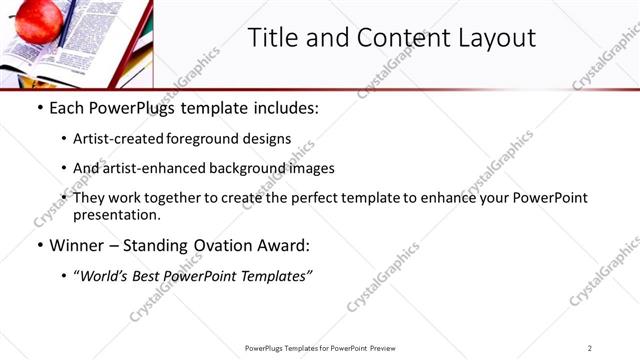 Title and Content presentation slide layout