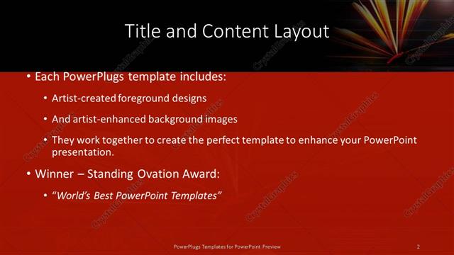 Title and Content presentation slide layout