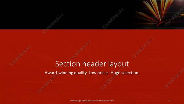 Section Header presentation slide layout