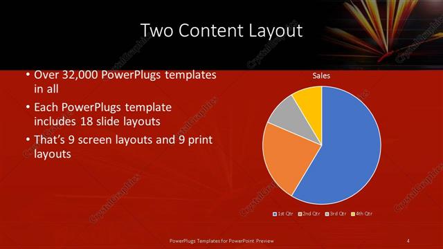 Two Content presentation slide layout