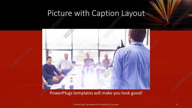 Picture with Caption presentation slide layout