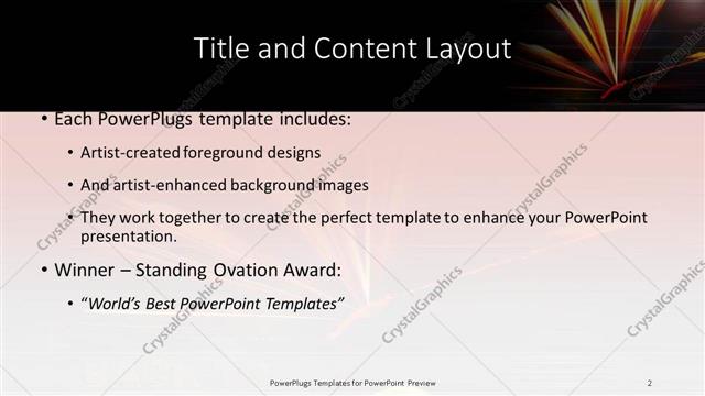 Title and Content presentation slide layout