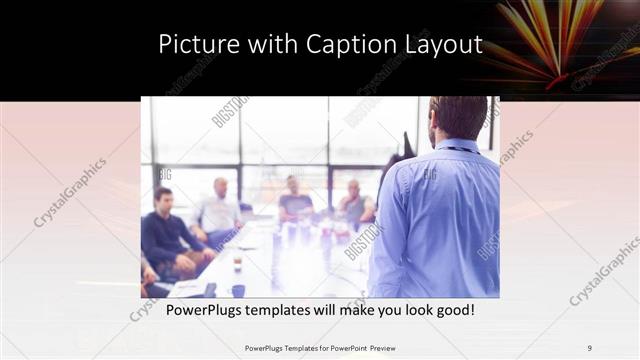 Picture with Caption presentation slide layout