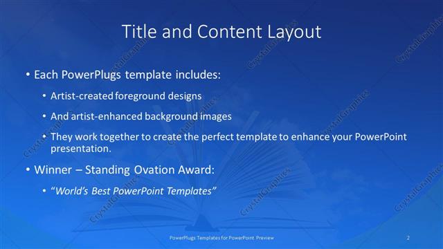 Title and Content presentation slide layout