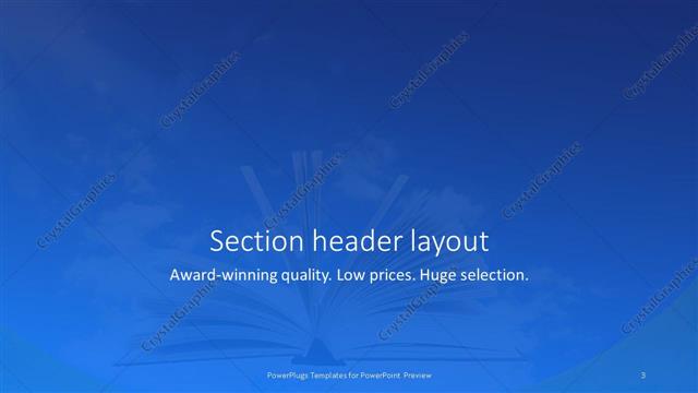 Section Header presentation slide layout