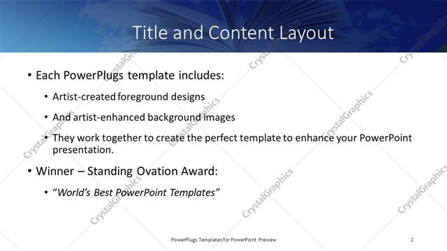 Title and Content presentation slide layout