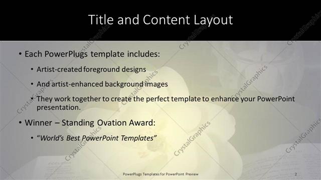 Title and Content presentation slide layout